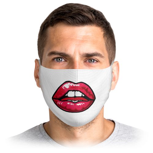 Заказать маски в Москве. Маска лицевая Силиконовые губы от Елена Елена - готовые дизайны и нанесение принтов.