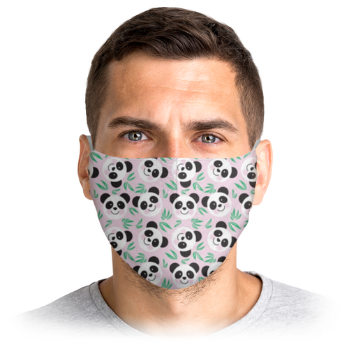 Заказать маски в Москве. Маска лицевая Панда от MariYang  - готовые дизайны и нанесение принтов.