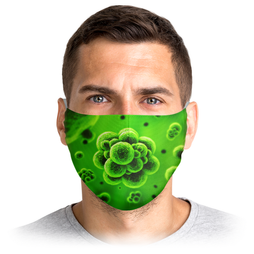 Заказать маски в Москве. Маска лицевая Микробы от THE_NISE  - готовые дизайны и нанесение принтов.