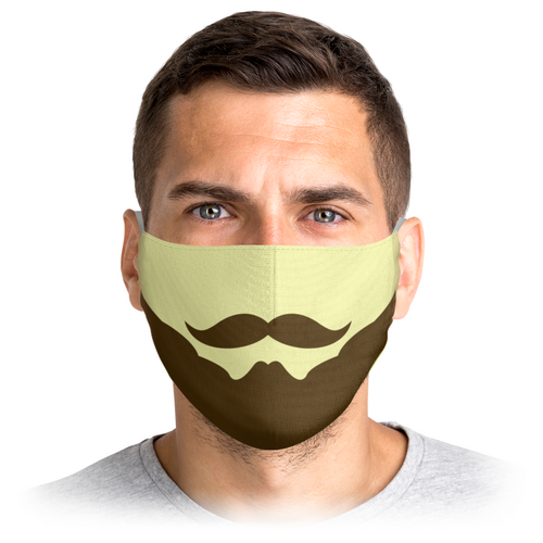 Заказать маски в Москве. Маска лицевая Борода от T-shirt print  - готовые дизайны и нанесение принтов.