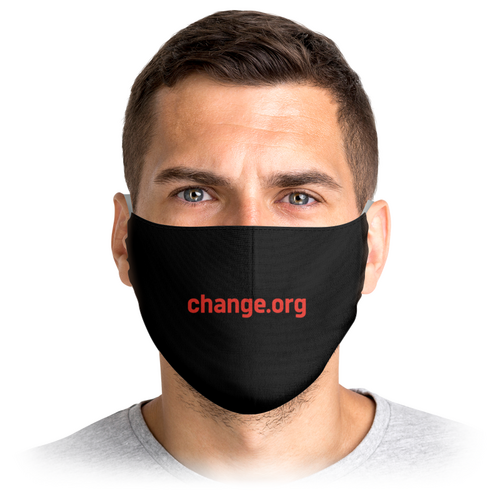 Заказать маски в Москве. Маска лицевая Change.org от Alex B. - готовые дизайны и нанесение принтов.