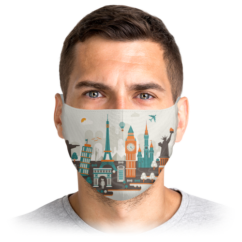 Заказать маски в Москве. Маска лицевая Серия: Всюдубуду от Andriy Agarkov - готовые дизайны и нанесение принтов.