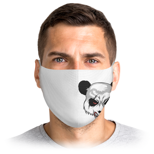 Заказать маски в Москве. Маска лицевая Bad Panda от T-shirt print  - готовые дизайны и нанесение принтов.