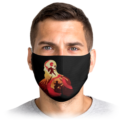 Заказать маски в Москве. Маска лицевая God of war от GeekFox  - готовые дизайны и нанесение принтов.