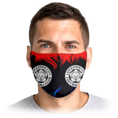 Заказать маски в Москве. Маска лицевая Leicester City от THE_NISE  - готовые дизайны и нанесение принтов.