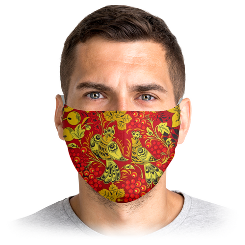 Заказать маски в Москве. Маска лицевая Вирусу НЕТ   от T-shirt print  - готовые дизайны и нанесение принтов.