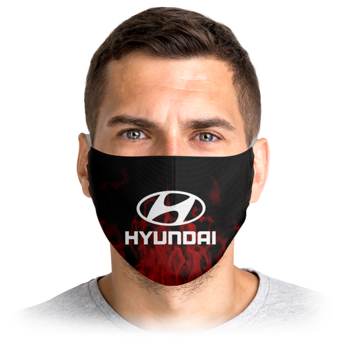Заказать маски в Москве. Маска лицевая Hyundai от THE_NISE  - готовые дизайны и нанесение принтов.