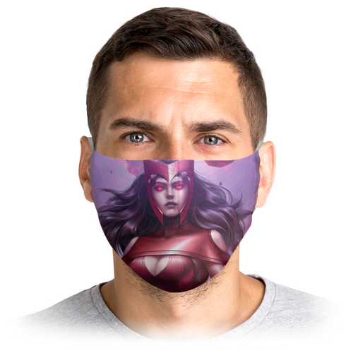 Заказать маски в Москве. Маска лицевая Алая Ведьма / Scarlet Witch от Jimmy Flash - готовые дизайны и нанесение принтов.
