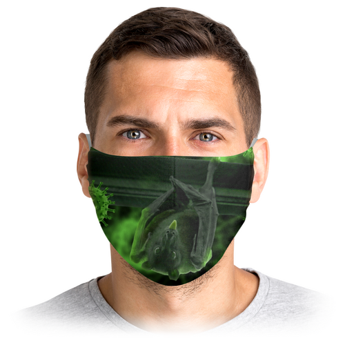 Заказать маски в Москве. Маска лицевая Коронавирус от reut.94@mail.ru - готовые дизайны и нанесение принтов.