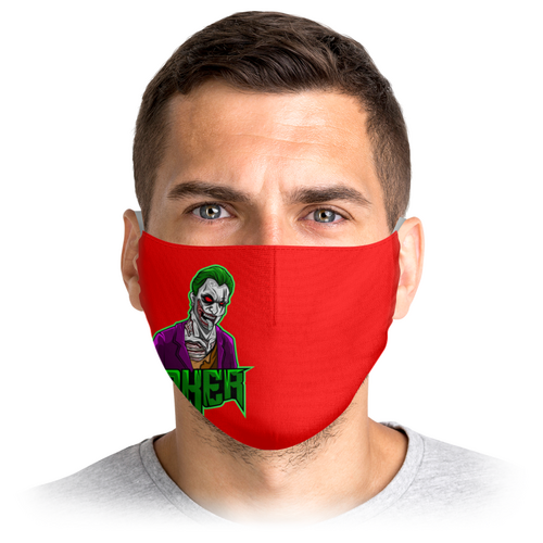 Заказать маски в Москве. Маска лицевая Джокер  от T-shirt print  - готовые дизайны и нанесение принтов.