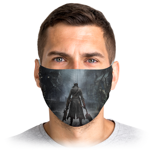 Заказать маски в Москве. Маска лицевая Bloodborne от GeekFox  - готовые дизайны и нанесение принтов.