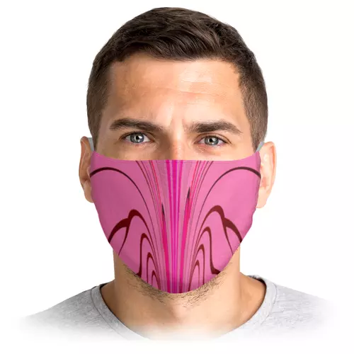 Заказать маски в Москве. Маска лицевая Розовые волны от Alexey Evsyunin - готовые дизайны и нанесение принтов.