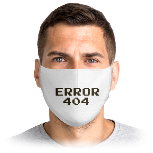 Заказать маски в Москве. Маска лицевая Ошибка 404 от MariYang  - готовые дизайны и нанесение принтов.