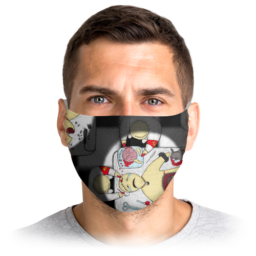 Заказать маски в Москве. Маска лицевая Телеэкранцы от YuG Atn - готовые дизайны и нанесение принтов.