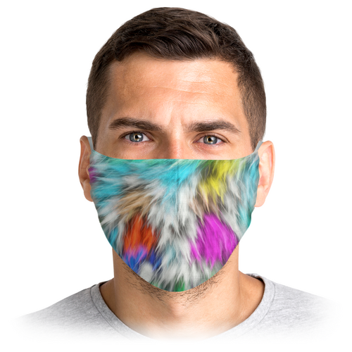 Заказать маски в Москве. Маска лицевая Разноцветный мех от reut.94@mail.ru - готовые дизайны и нанесение принтов.