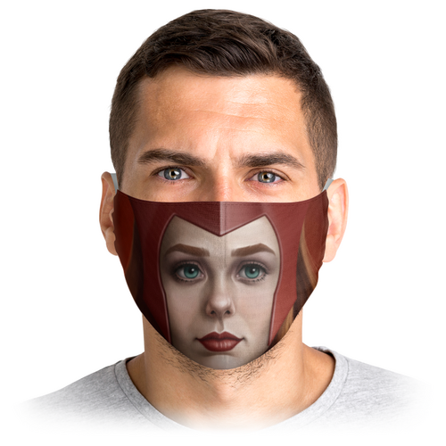 Заказать маски в Москве. Маска лицевая Алая Ведьма / Scarlet Witch от Jimmy Flash - готовые дизайны и нанесение принтов.