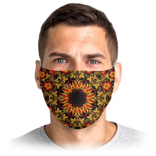 Заказать маски в Москве. Маска лицевая Хохлома от ANDREI M - готовые дизайны и нанесение принтов.