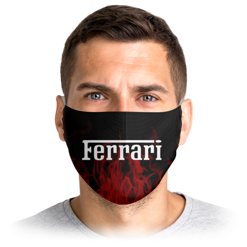 Заказать маски в Москве. Маска лицевая Ferrari от THE_NISE  - готовые дизайны и нанесение принтов.