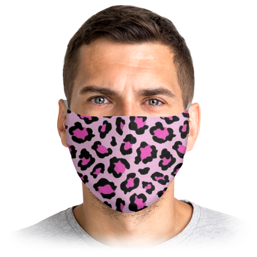 Заказать маски в Москве. Маска лицевая Розовый леопард от Crypto Style - готовые дизайны и нанесение принтов.