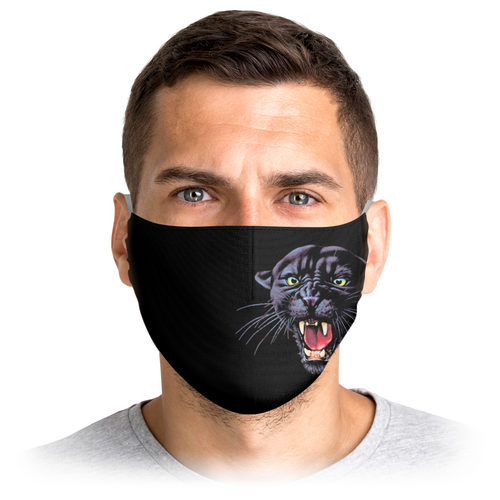 Заказать маски в Москве. Маска лицевая Пантера от T-shirt print  - готовые дизайны и нанесение принтов.