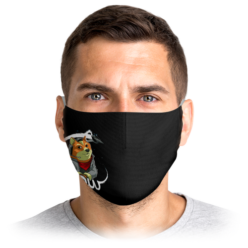Заказать маски в Москве. Маска лицевая Вирусу НЕТ  от T-shirt print  - готовые дизайны и нанесение принтов.