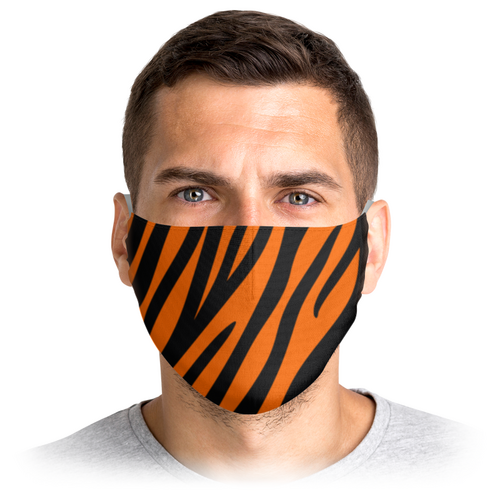 Заказать маски в Москве. Маска лицевая Маска с принтом Тигрь от Usatyi Mysh - готовые дизайны и нанесение принтов.
