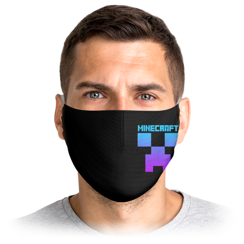 Заказать маски в Москве. Маска лицевая MINECRAFT CREEPER от weeert - готовые дизайны и нанесение принтов.