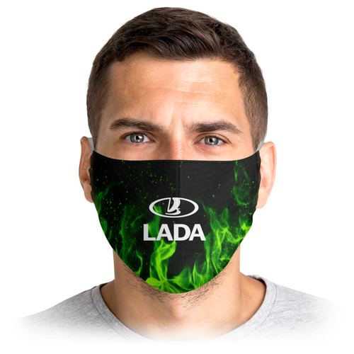 Заказать маски в Москве. Маска лицевая Авто Lada от THE_NISE  - готовые дизайны и нанесение принтов.