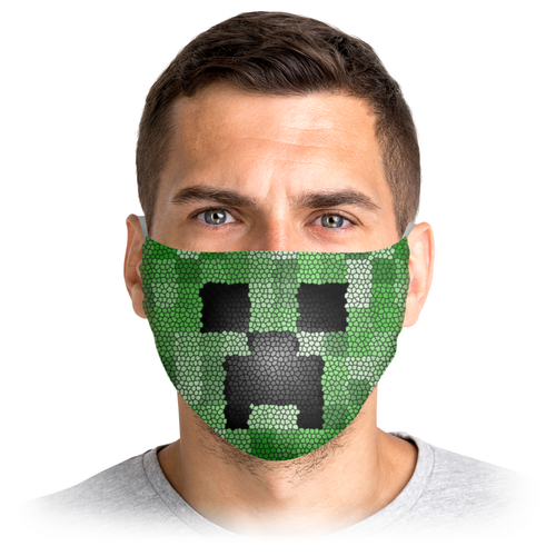 Заказать маски в Москве. Маска лицевая Minecraft от queen  - готовые дизайны и нанесение принтов.