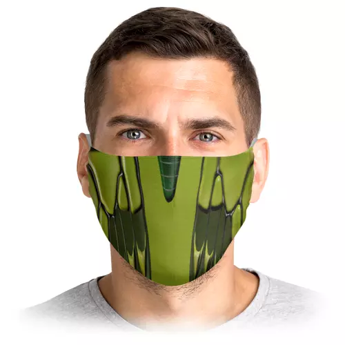 Заказать маски в Москве. Маска лицевая Кожаные зеленые мотивы от Alexey Evsyunin - готовые дизайны и нанесение принтов.