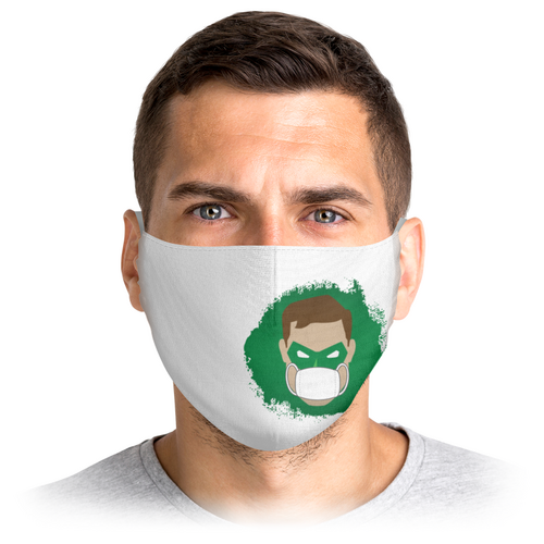 Заказать маски в Москве. Маска лицевая Зеленый фонарь (Коллекция: Герои носят маски) от GeekFox  - готовые дизайны и нанесение принтов.