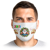 Заказать маски в Москве. Маска лицевая Новогодняя  от T-shirt print  - готовые дизайны и нанесение принтов.