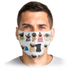 Заказать маски в Москве. Маска лицевая Мопсы Собаки от MariYang  - готовые дизайны и нанесение принтов.