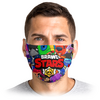 Заказать маски в Москве. Маска лицевая BRAWL STARS от geekbox - готовые дизайны и нанесение принтов.