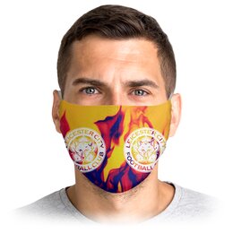 Заказать маски в Москве. Маска лицевая Leicester City от THE_NISE  - готовые дизайны и нанесение принтов.