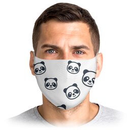 Заказать маски в Москве. Маска лицевая Панда от MariYang  - готовые дизайны и нанесение принтов.