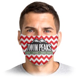 Заказать маски в Москве. Маска лицевая Twin Peaks от Jimmy Flash - готовые дизайны и нанесение принтов.