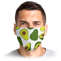 Заказать маски в Москве. Маска лицевая авокадо от queen  - готовые дизайны и нанесение принтов.