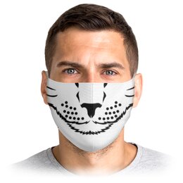 Заказать маски в Москве. Маска лицевая Морда кота от BAD OWL - готовые дизайны и нанесение принтов.