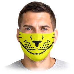 Заказать маски в Москве. Маска лицевая Морда кота от BAD OWL - готовые дизайны и нанесение принтов.