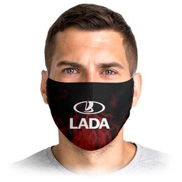 Заказать маски в Москве. Маска лицевая Авто Lada от THE_NISE  - готовые дизайны и нанесение принтов.
