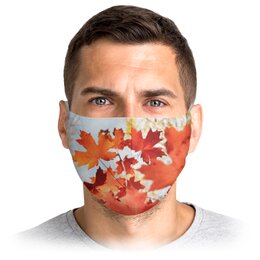 Заказать маски в Москве. Маска лицевая Осень от FireFoxa - готовые дизайны и нанесение принтов.