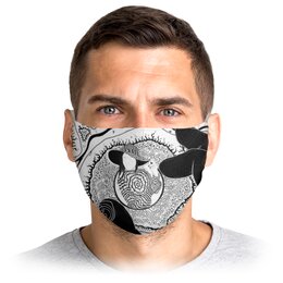 Заказать маски в Москве. Маска лицевая Загадка Бифуркация от YuG Atn - готовые дизайны и нанесение принтов.