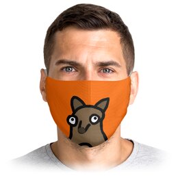 Заказать маски в Москве. Маска лицевая собачка от Rafflostart Karle - готовые дизайны и нанесение принтов.