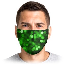 Заказать маски в Москве. Маска лицевая Боке Зеленые от MariYang  - готовые дизайны и нанесение принтов.