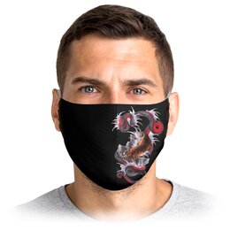 Заказать маски в Москве. Маска лицевая Черный Змей от gfgf200@mail.ru - готовые дизайны и нанесение принтов.