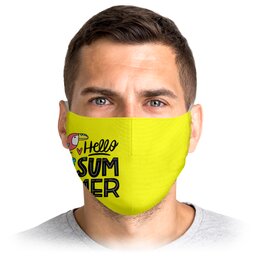 Заказать маски в Москве. Маска лицевая Hello Summer от T-shirt print  - готовые дизайны и нанесение принтов.