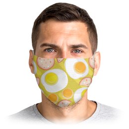 Заказать маски в Москве. Маска лицевая Любимая яичнница от IrinkaArt  - готовые дизайны и нанесение принтов.