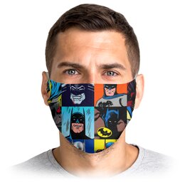 Заказать маски в Москве. Маска лицевая Бэтмен от ПРИНТЫ ПЕЧАТЬ  - готовые дизайны и нанесение принтов.