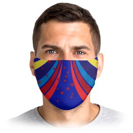 Заказать маски в Москве. Маска лицевая Цветная полосатая абстракция от IrinkaArt  - готовые дизайны и нанесение принтов.
